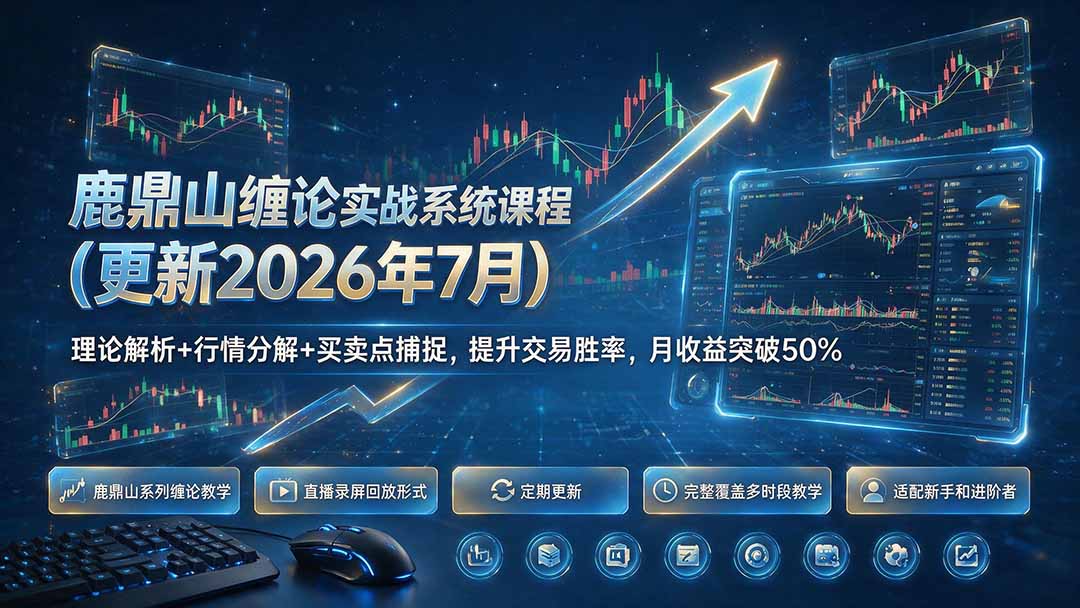 鹿鼎山缠论实战系统课程(更新26年7月-淘金社:轻创终点站