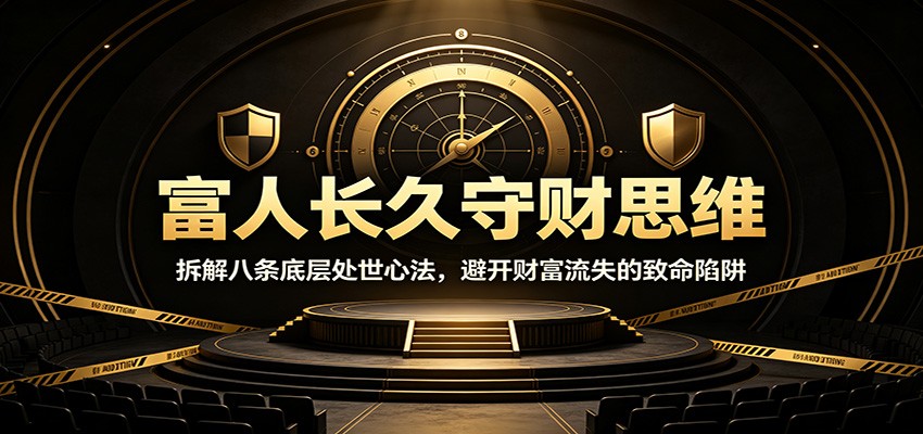富人长久守财思维:拆解八条底层处世心法,避开财富流失的致命陷阱-淘金社:轻创终点站