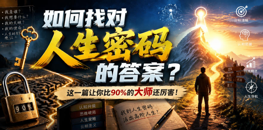 付费文章：如何找对人生密码的答案？这一篇让你比90%的大师还厉害！-淘金社:轻创终点站