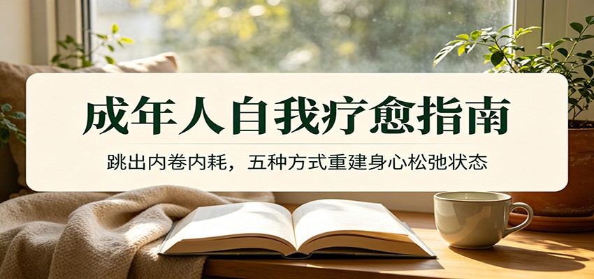 成年人自我疗愈指南：跳出内卷内耗，五种方式重建身心松弛状态-淘金社:轻创终点站