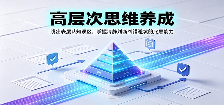 高层次思维养成：跳出表层认知误区，掌握冷静判断纠错避坑的底层能力-淘金社:轻创终点站