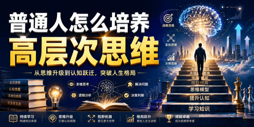 公众号付费文章:普通人怎么培养高层次思维-淘金社:轻创终点站