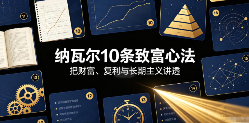 付费文章：纳瓦尔10条致富心法-淘金社:轻创终点站