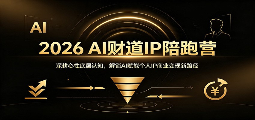 2026 AI财道IP陪跑营：深耕心性底层认知，解锁AI赋能个人IP商业变现新路径-淘金社:轻创终点站