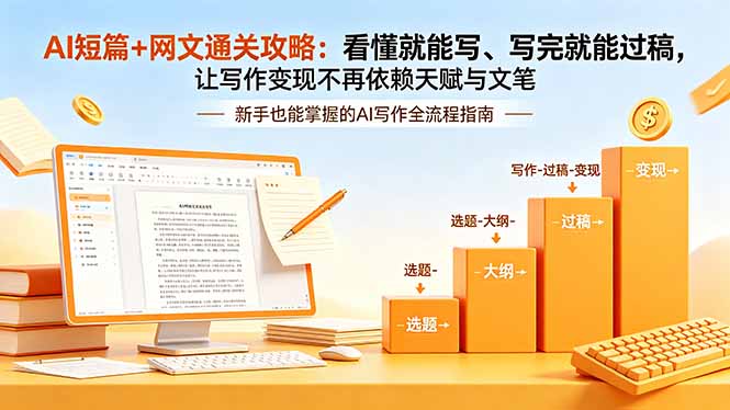 AI短篇+网文通关攻略-更新：看懂就能写、写完就能过稿，让写作变现不再依赖天赋与文笔-淘金社:轻创终点站