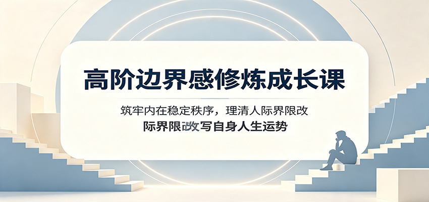 高阶边界感修炼成长课：筑牢内在稳定秩序，理清人际界限改写自身人生运势-淘金社:轻创终点站