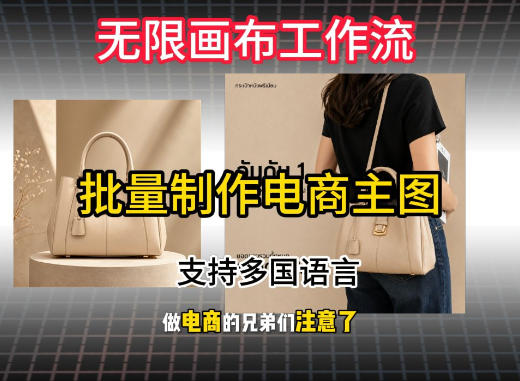 无限画布工作流搭建教程,一键电商主图批量制作,批量下载,支持多国语言-淘金社:轻创终点站