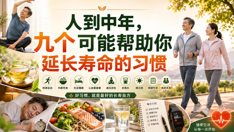 付费文章:人到中年,九个可能帮助你延长寿命的习惯-淘金社:轻创终点站
