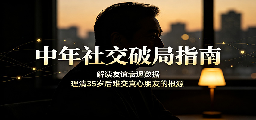 中年社交破局指南:解读友谊衰退数据,理清35岁后难交真心朋友的根源-淘金社:轻创终点站